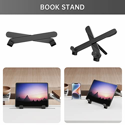 Allpop X TV Tray Table, TV Dinner Tray for Eating, Large Adjustable Folding Laptop Table with Book Stand, Cup Holder & Tablet Slot on Couch & Bed with 6 Heights & 3 Tilt Angles, White - color: White