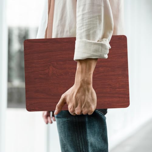 for MacBook Neo Case 13 Inch,Wood Grain, Faux Leather, Coffee Brown | Logo Cutout, Schockproof Cover, Keyboard Skin, 2026 A18 Chip, Model A3404 - color: Wood Coffee Brown