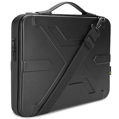 KIZUNA Laptop bag Case 15 Inch Shockproof EVA Hard Shell Handle Sleeve For MacBook Pro 16 M4 M3 M2/15 Lenovo IdeaPad 3i /15.6" Dell XPS 15/IdeaPad Slim 3i 14"/15" IdeaPad Gaming 3i,Black