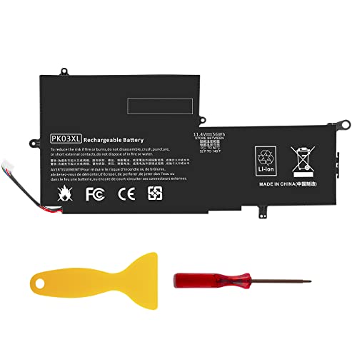 TREE.NB High Performance Battery for HP PK03XL Spectre 13 Pro X360 G2 G1 Spectre 13-4005dx 14-k119tx 14-k120us 14-k124tx 14-k126tx 14-k127tx 14-k134tu TPN-C109 714762-422 715050-001 Hstnn-lb4p - size: 10.94x5.31x0.16inch PK03XL