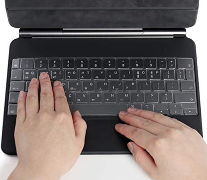 CaseBuy Ultra Thin Keyboard Cover for Apple iPad Air 11-inch(M2 2024) & iPad Air 5th 4th Gen & 2022 M2 iPad Pro 11 inch with Magic Keyboard(4th 3rd 2nd Generation), US Keyboard Layout - size: iPad Pro 11 Magic Keyboard (4th 3rd 2nd Gen)