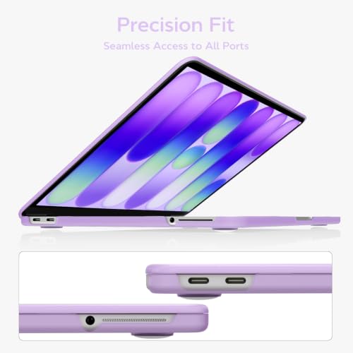 B BELK for MacBook Neo Case 13 inch 2026 Release Model A3404 | Matte Hard Shell Case, Scratch Resistant Protective Cover with 2 Keyboard Covers & Screen Protector for Mac Neo Case, Purple - color: Purple