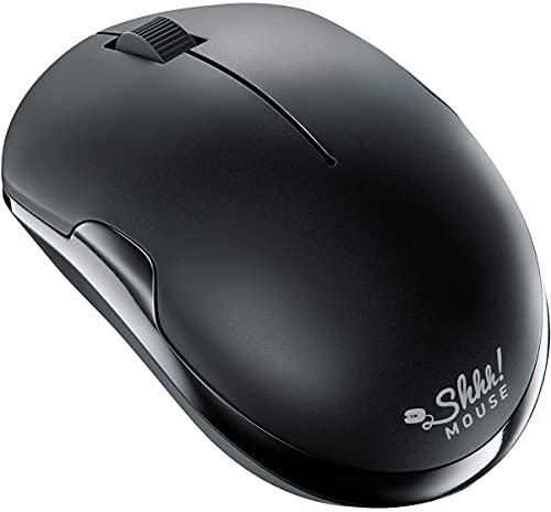 – Wireless Silent Optical Mouse with USB Receiver and Batteries – Cordless, Portable, Quiet Click Mouse for PC, Laptop, Chromebook, Computer - color: Black