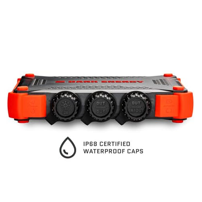 Dark Energy Poseidon XL Indestructible Portable Charger | 27,000 mAh High Capacity Power Bank | Fast Charging USB-C and USB-A Ports, IP68 Waterproof, Made for Outdoor Adventures Off The Grid