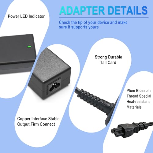 65W 45W la65ns2-01 Laptop Charger Compatible with Dell Inspiron 16 13 14 15 17 3000 5000 7000 Series 2-in-1 Series 1545 3558 3181 5100 5535 5559 5567 XPS 9350 9360 Laptop Power 4.5 * 3.0&7.4 * 5.0