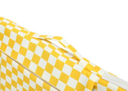 360 Degree Protective Laptop Sleeve with Multi-Pockets (Yellow Checkered, 12.5 inch-13.5 inch) - color: Yellow Checkered, size: 12.5 inch-13.5 inch