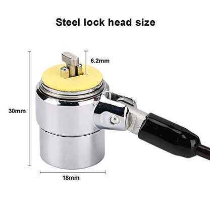 10-Foot Retractable Anti-Theft Steel Cable Lock with Lock Plate, Suitable for laptops, Tablets, Monitors, and Mobile Phones (Silver, 1 Pack) - size: 1 Pack