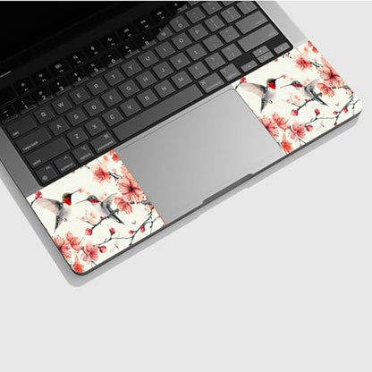Universal Laptop Skin Sticker with 2 Wrist Pad Skins, Waterproof Scratch Resistant Vinyl Laptop Cover Decal, Cut to Fit for 11–15.6 Inch MacBook HP Dell Lenovo, Hummingbirds - color: Hummingbirds