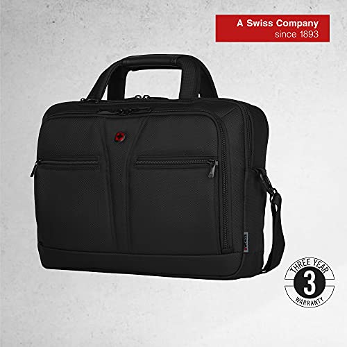 Wenger 606464 BC PRO 14"/16" Expandable Laptop Brief, SmartGuard Laptop Protection with a QuickAccess Tablet Pocket in Black (11 litres), Black, BC Pro - Slimline - size: 14 Inch/16 Inch Messenger Bag, style: Bc Pro - Slimline