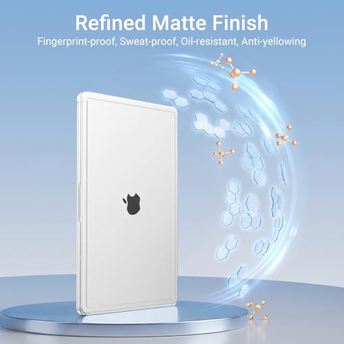 MOSISO Compatible with MacBook Pro 14 inch Case M5 M4 M3 M2 M1 2026-2021 | A3427 A3426 A3434 A3112 A3185 A3401 A2918 A2992 A2779 A2442, 3 in 1 Kit Reinforced Shock-Absorbing Hard Shell, Matte Clear - color: Matte Clear