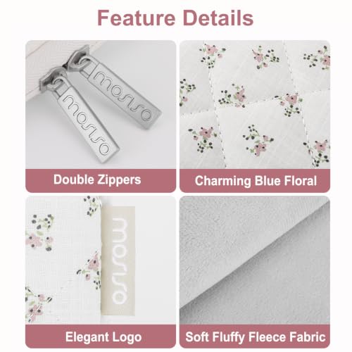 MOSISO Laptop Case 13.3 inch, 13-13.3 inch Puffy Laptop Sleeve Bag, Pink | Compatible with MacBook Neo/Air 13.6/Pro 13/Pro 14, HP Dell ASUS Lenovo,Charming Floral Square Quilted Carrying Bag&SmallCase - color: Pink, size: 13.3 inch