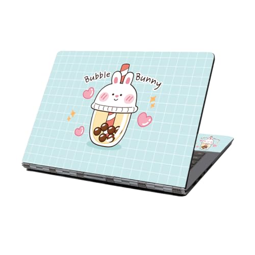 Laptop Skin Sticker Decal,12" 13" 13.3" 14" 15" 15.4" 15.6 inch Personalized Laptop Vinyl Skin Sticker Cover Art Decal Universal Protector Notebook PC Cover Case (Bubble Bunny) - color: Bubble Bunny