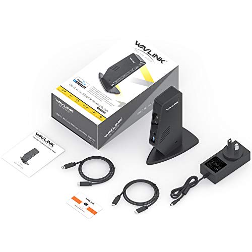 WAVLINK Universal Laptop Docking Station - Dual Monitor Support for Windows and Mac, 5K/Dual 4K@60Hz (2 HDMI, 2 DP, 3 USB, 2 USB-C, Ethernet, Audio&Mic) - style: 2 DP+2 HDMI