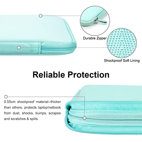 AULEEP 13-14 Inch Laptop Sleeves, Neoprene Notebook Computer Pocket Tablet Carrying Sleeve/Water-Resistant Compatible Laptop Sleeve for Acer/Asus/Dell/Lenovo/HP, Light Green - color: light green, size: 13-14 inch