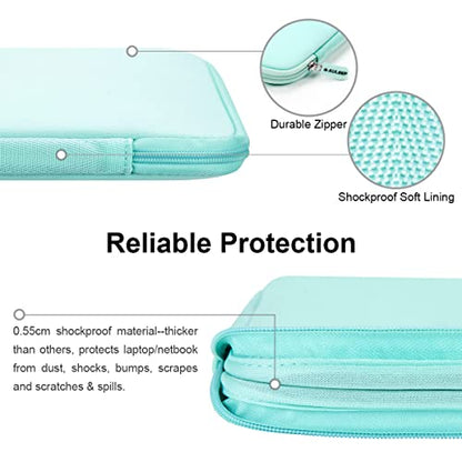 AULEEP 11-12 Inch Laptop Sleeves, Neoprene Notebook Computer Pocket Tablet Carrying Sleeve/Water-Resistant Compatible Laptop Sleeve for Acer/Asus/Dell/Lenovo/HP (Light Green) - color: light green, size: 11-12 inch