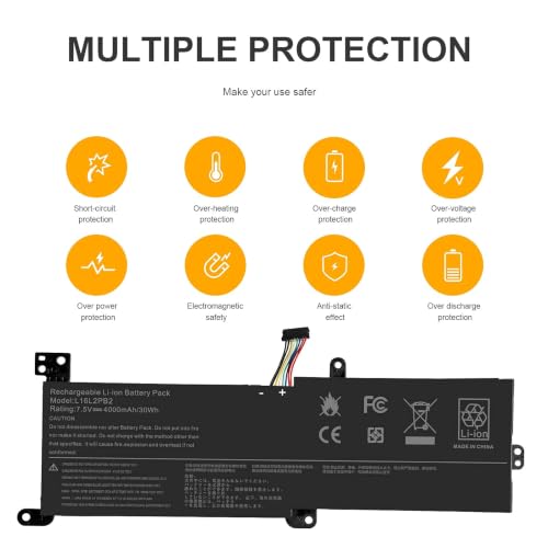 Futurebatt L16L2PB2 Laptop Battery Compatible with Lenovo IdeaPad 320-14AST 320-14IAP 320-14IKB 14ISK 15ABR 15AST 15IAP 15IKB 15ISK 17ABR 17AST17IKB 17ISK 130-14AST 330-15IKB 14AST 14IGM 14IKB 15AST - size: L16L2PB2 11.38*4.53*0.73 in