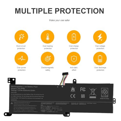 Futurebatt L16L2PB2 Laptop Battery Compatible with Lenovo IdeaPad 320-14AST 320-14IAP 320-14IKB 14ISK 15ABR 15AST 15IAP 15IKB 15ISK 17ABR 17AST17IKB 17ISK 130-14AST 330-15IKB 14AST 14IGM 14IKB 15AST - size: L16L2PB2 11.38*4.53*0.73 in