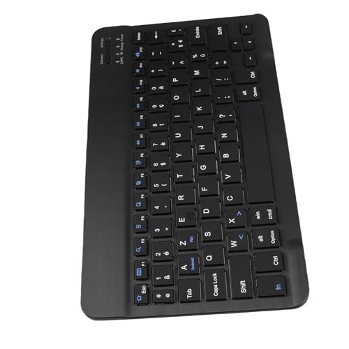 Travel Keyboard, 10in Wireless Keyboard Slim Scissor Style Wireless with More Keys and Wider Keys for Tablet Phone Computer, Non Slip, Light Weight, Quiet, Water (Black) - color: Black