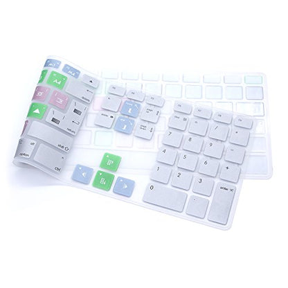 Ultra Thin Shortcuts Extended Silicone Keyboard Protective Cover Skin for Mac Aluminum Wired Keyboard MB110LL/B (A1243) Numeric Keypad (for Avid Media Composer) - color: Avid Media Composer