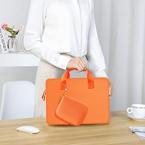 Hseok Laptop Sleeve 13.3-14 inch Case with Small Pouch, Neoprene Computer Bag Compatible with MacBook Neo/Pro 14 M5/M4/M3/M2/M1, Mac Air/Pro 13.3, XPS 14 and Most 13-14 inch Notebooks,O02G01 - color: O02g01, size: 13"-14"