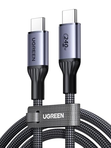 UGREEN USB-IF Certified USB-C to USB-C Cable 240W, PD3.1 Fast Charging Cable for MacBook Pro/Air, OmniBook, ThinkPad, Legion, iPad, iPhone 17/16/15, Galaxy S25/S24, Black, 6.6FT - size: 6.6