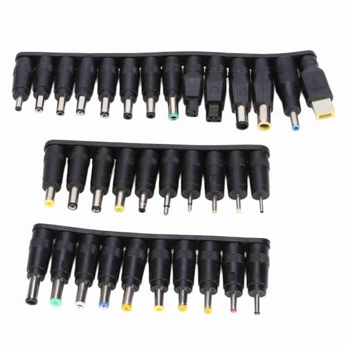 34Pcs DC Connector Power Plugs 5.5x2.1mm Female Base - Universal Laptop Charger Connector Adapter Tips