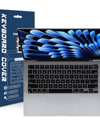 Premium Silicone Keyboard Cover Protector for MacBook Neo 13"(2026, Touch ID)/MacBook Pro 14"/16"/MacBook Air 13"/15" US Layout Clear Keyboard Protector 2026-2021 M5/M4/M3/M2/M1 Pro/Max Chip - color: Black, size: MacBook Neo 13/ Air 15/13/ Pro 14/16