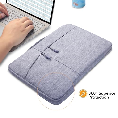 Megoo 12inch Laptop Sleeve Case with Handle Carrying Travel Case(Gray) | Fit for Microsoft Surface Pro 12", Pro 11/10/9/X/8 13", Pro 7/6/5/4 12.5" and Most 11"-13" Tablet Chromebook Computers - color: Gray, size: 11-12.5Inch