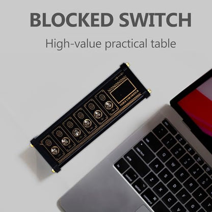 6 Ports USB C Splitter, 6 Port USB Docking Station, Voice Control Function, Data Transmission, 9 USB Convenient Input Ports, for Phones, Tablets, and Gadgets
