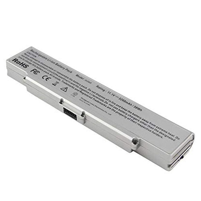 Fancy Buying Laptop Battery for Sony VAIO PCG VGN-AR VGN-NR VGN-SZ VGN-CR Series, fits P/N BPS9 VGP-BPL9 VGP-BPS9 VGP-BPS9/B VGP-BPS9/S VGP-BPS9A VGP-BPS9A/B (Silver 11.1V 5200mAh) - size: 8.07*2.05*0.83inch BPS9