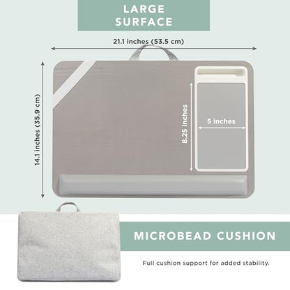 ROSSIE Home Premium Ash Wood Lap Desk – Gray, Fits 15.6” Laptops - color: Harbor Grey