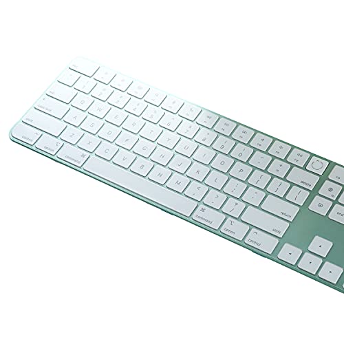 [Not for 2024 Release A3119] Keyboard Cover for iMac Magic Keyboard (Model A2520, Touch ID, with Numeric Key) - Ultra Thin, Protective and Clear Keyboard Cover Protector Skin - color: A2520 (Touch ID & Long Model )