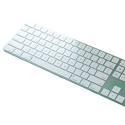 [Not for 2024 Release A3119] Keyboard Cover for iMac Magic Keyboard (Model A2520, Touch ID, with Numeric Key) - Ultra Thin, Protective and Clear Keyboard Cover Protector Skin - color: A2520 (Touch ID & Long Model )