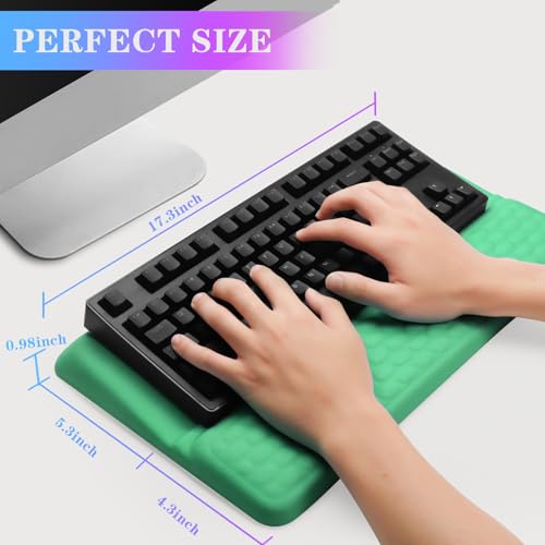 Computer Keyboard Stand with Wrist Rest, Ergonomic Tilted Keyboard Holder - Keyboard Riser with Wrist Pad - Keyboard Tray Support for Office Home - Green - color: Keyboard Stand - Green