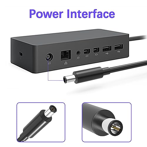 199W 15.35V 12.96A AC Adapter Charger Compatible with Microsoft Surface Docking Station 2, Model 1931 1917 Microsoft Surface Dock 2 Power Supply Cord