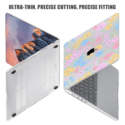 for with MacBook Pro 14 inch Case 2026-2021 M5 M4 M3 M2 M1 Pro/Max A3426 A3427 A3434 A3112 A3401 A2918 A2992 A2779 A2442, Hard Shell with Keyboard Cover+Protective Film, Colorful - color: Colorful