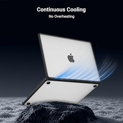 MOSISO Compatible with MacBook Neo Case 13 inch 2026 A3404 A18 Pro Chip | Reinforced Anti-Crack Matte Finish Seamlessly Closes Scratch & Fingerprint Protective Hard Shell with TPU Bumper, Black