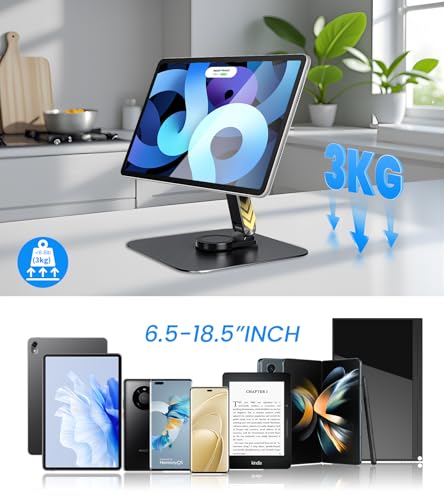 Adjustable Portable Magnetic Monitor/iPhone/Tablet Stand Magnetic Quick-Release - Foldable 10.1 10.5 11 11.6 12 12.5 15.6 17 17.3 18 18.5 inch Portable Monitor iPad Air mini Pro Samsung POS, Kindle