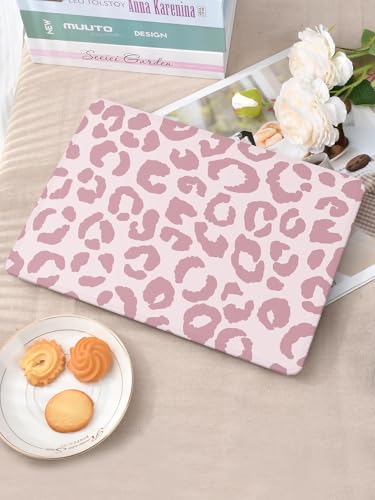 Seorsok Compatible with MacBook Air 13 Inch Case 2022 2021 2020-2018 Release A1932 A2179 M1 A2337 Touch ID,Leopard Grain Plastic Hard Shell Case with Keyboard Cover,Pink Leopard Cheetah Pattern - color: Pink