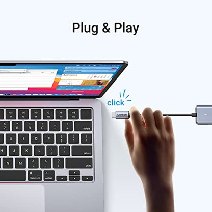 UGREEN USB C to USB A Hub, 4xUSB 3.0 Ports, 5Gbps Data Transfer,0.5ft Cable | USB-C 5V/2A Power Port for Laptop, MacBook Pro/Air, Mac Mini M4, iMac, iPad Pro, Chromebook, Dell XPS, Galaxy S23, and More - size: 0.5 FT