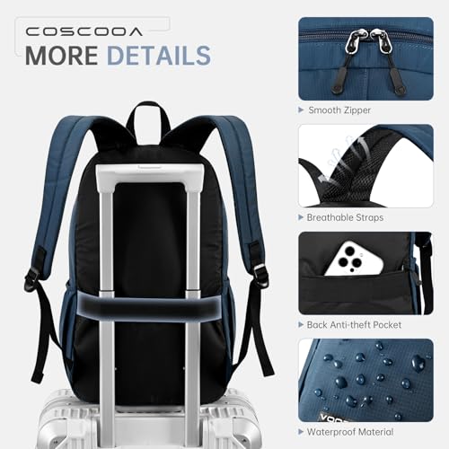 17x10x9 Personal Item Bag Carry On Backpack 20L Flight Approved | United Airlines Small Carry On Backpack Underseat Travel Luggage Bag, Mochila de Viaje,Cabin Size Lightweight Backpack - color: Black