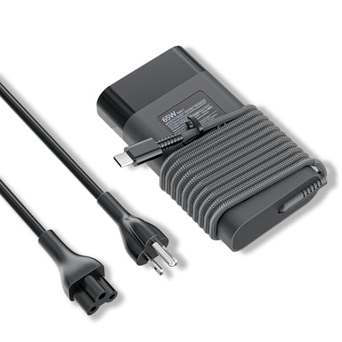 New 65W 45W Slim USB C Type C Laptop Charger Compatible with HP Computer | Spectre Envy Elitebook x360 Omnibook Pavilion Chromebook Elite x2 Fast Charging Adapter | Portable 20V 3.25A Power Cord - color: black 04