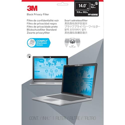 3M Privacy Filter for 14" Edge-to-Edge Widescreen Laptop (PF140W9E)
