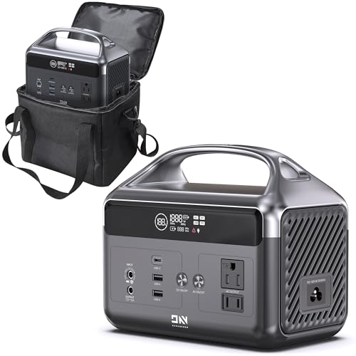 DaranEner Portable Power Station 192Wh LiFePO4 Battery, Solar Generator with Storage Bag, 2×AC 300W (600W Surge), USB-C 60W PD, Fast Recharge for Camping, RV, Outdoor, Emergency Backup