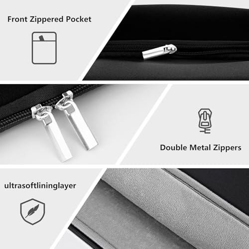 16 inch Laptop Sleeve Case Shockprook Lightweight Padded Protective Cover Bag Compatible with MacBook Pro 16 inch M1 M2 M3 M4 2019-2024, Black - color: Black, size: 16"