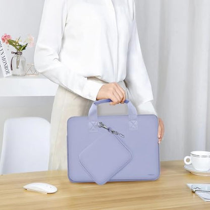 Hseok Laptop Sleeve 14 inch Case with Small Case, Compatible with MacBook Neo 14, MacBook Pro 14 M5/M4/M3/M2/M1, XPS 14 and Most 14 inch Notebooks, Neoprene Computer Handbag,Haze Purple - color: Haze Purple, size: 14"