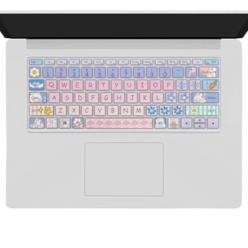 Cute Keyboard Cover for Microsoft Surface Laptop 3/4 / 5 13.5”&15”, Surface Laptop Studio 1/2 14.4”, Cute Bunny - color: Cute Bunny