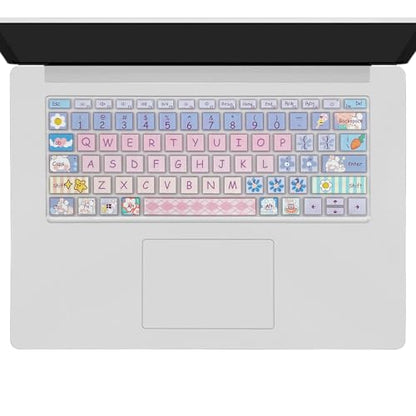 Cute Keyboard Cover for Microsoft Surface Laptop 3/4 / 5 13.5”&15”, Surface Laptop Studio 1/2 14.4”, Cute Bunny - color: Cute Bunny