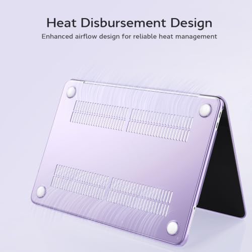 B BELK for MacBook Neo Case 13 inch 2026 Release A3404, Crystal Purple | Scratch Resistant Protective Hard Shell for Mac Neo Case with Keyboard Cover & Screen Protector, Lightweight, Easy Snap-On - color: Crystal Purple