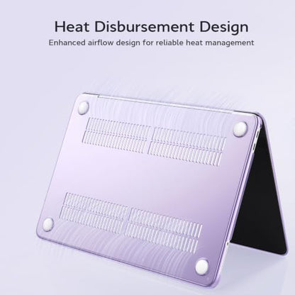 B BELK for MacBook Neo Case 13 inch 2026 Release A3404, Crystal Purple | Scratch Resistant Protective Hard Shell for Mac Neo Case with Keyboard Cover & Screen Protector, Lightweight, Easy Snap-On - color: Crystal Purple